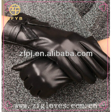 Conductive Fingertips Leather Touch Screen Gloves